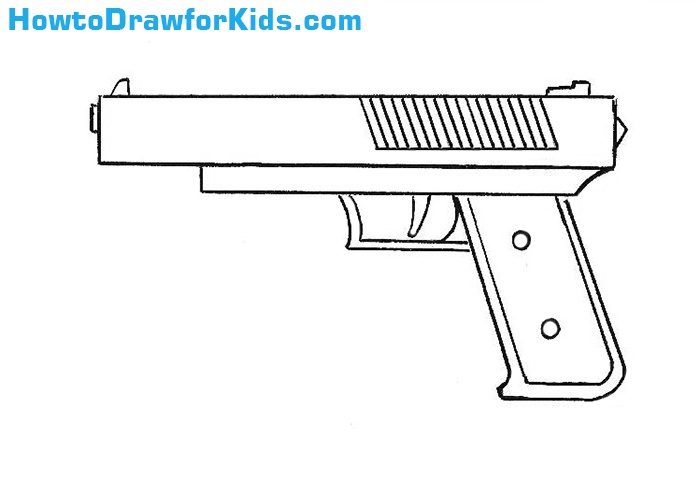 How to Draw a Gun for Kids | How to Draw for Kids