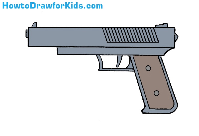 How to Draw a Gun for Kids | How to Draw for Kids