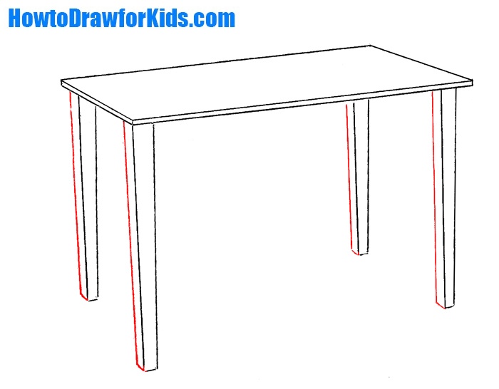 Cartoon Drawing Tables In Sketch for Kindergarten