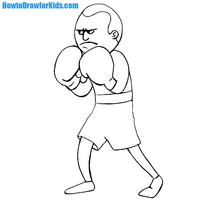 boxer drawing