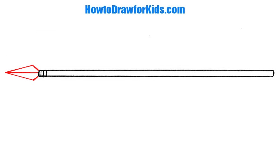 how to draw a spear for children