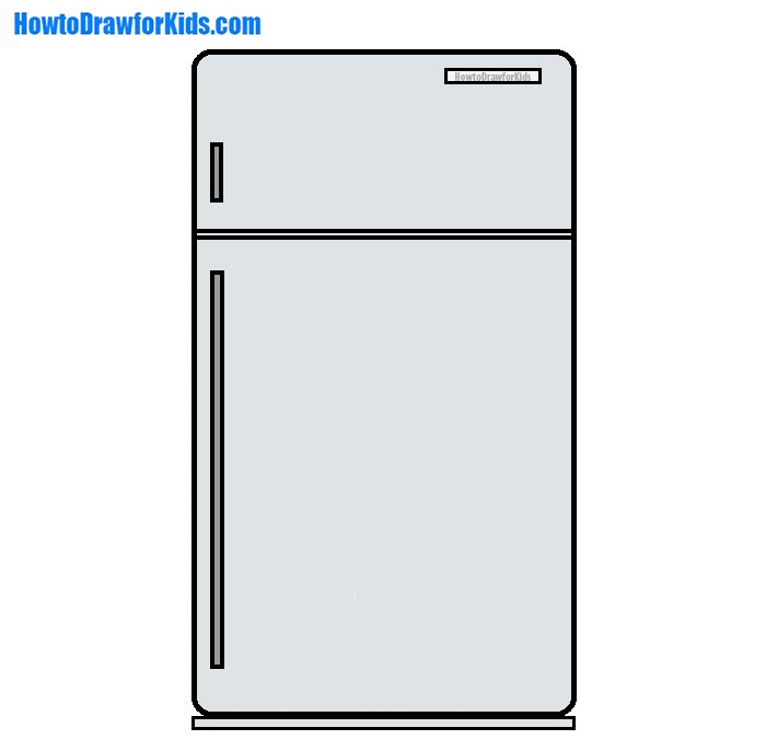 how to draw a Refrigerator for kids