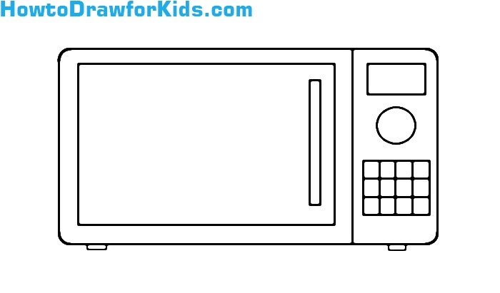 learn to draw a Microwave