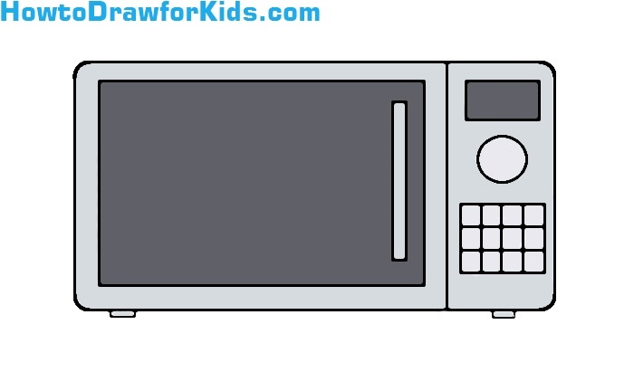 how to draw a Microwave for kids