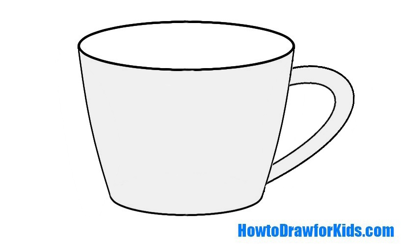 how to draw a cup