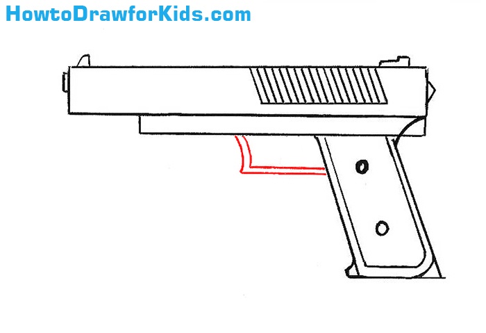 How to Draw a Gun for children