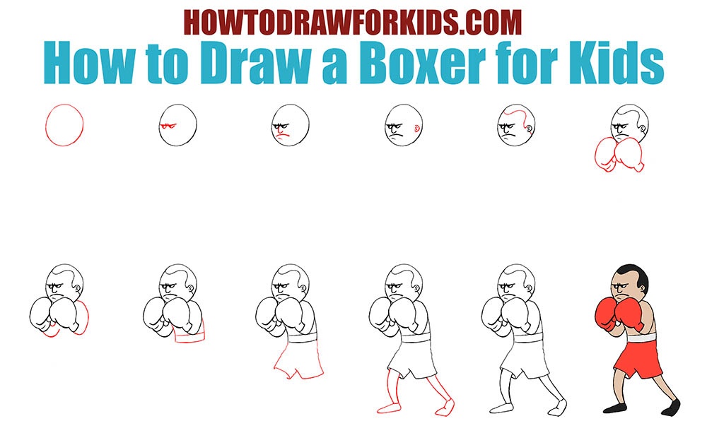 How to Draw a Boxer for Kids