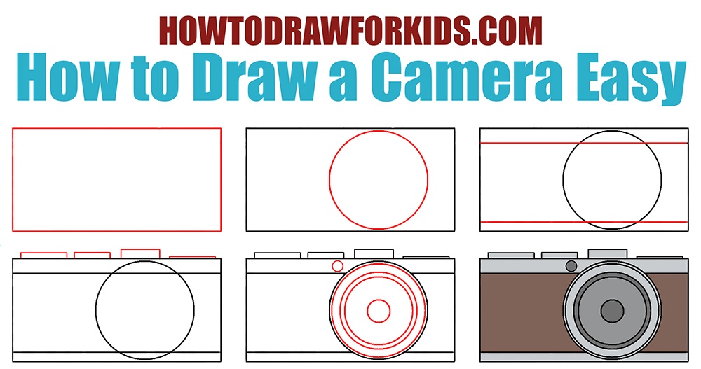 How to Draw a Camera Easy for kids