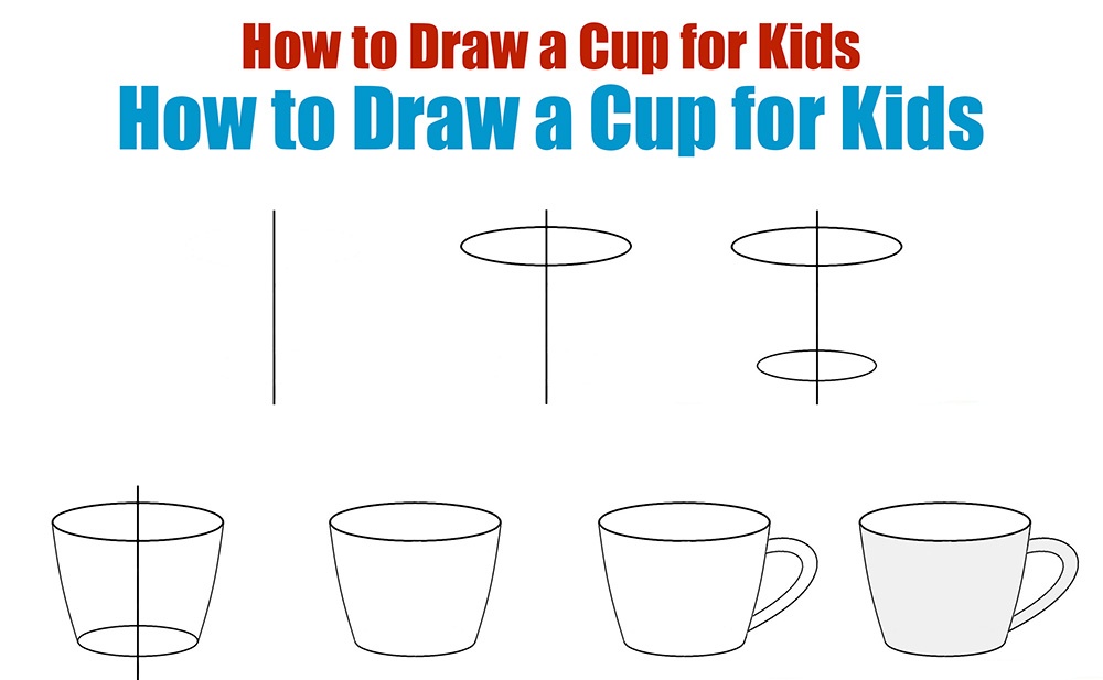How to Draw a Cup for Kids Easy Drawing Tutorial