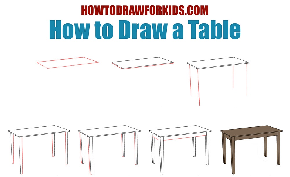 How to Draw a Table for Kids