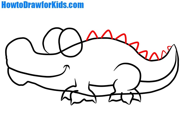 how to draw a crocodile with a pencil
