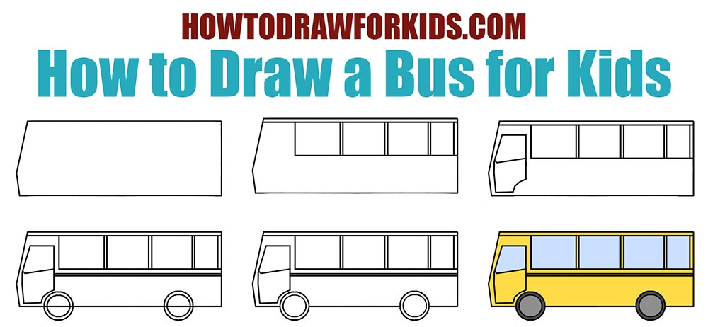 How to Draw a Bus for Kids