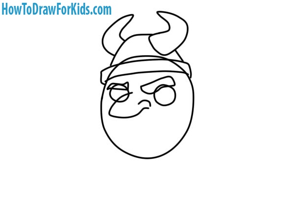 learn how to draw a Viking Head step by step