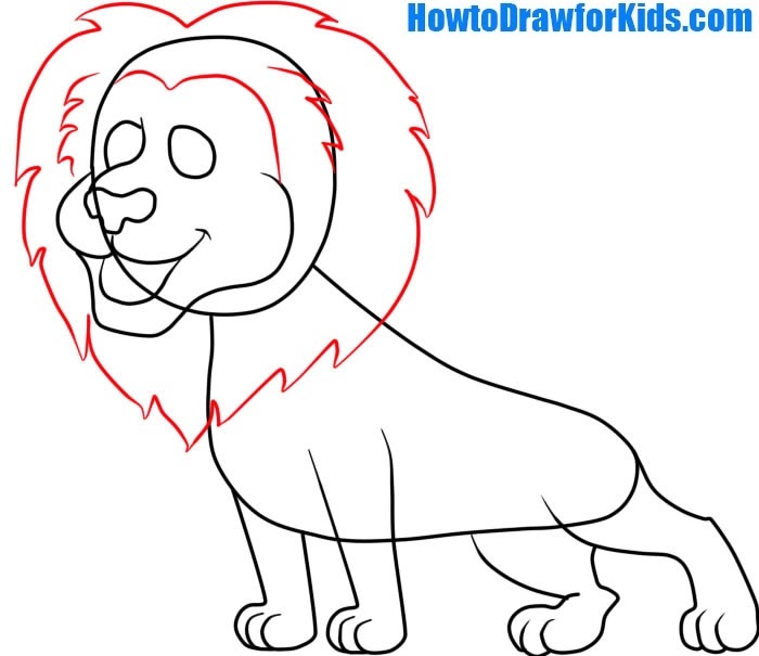 learn to draw a Lion easy