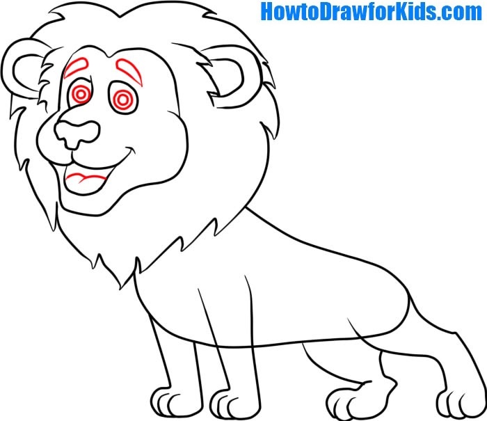 learn to draw a Lion for Kids