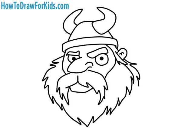 Viking Head drawing