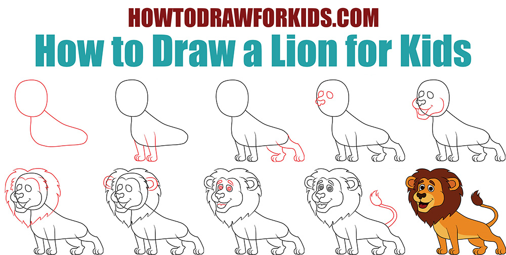 How to Draw a Lion for Kids
