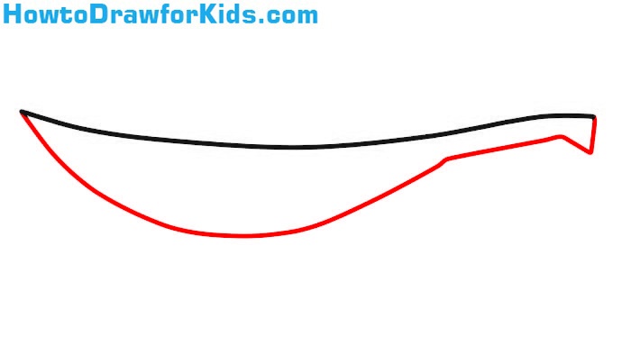 how to draw a Sabre for children