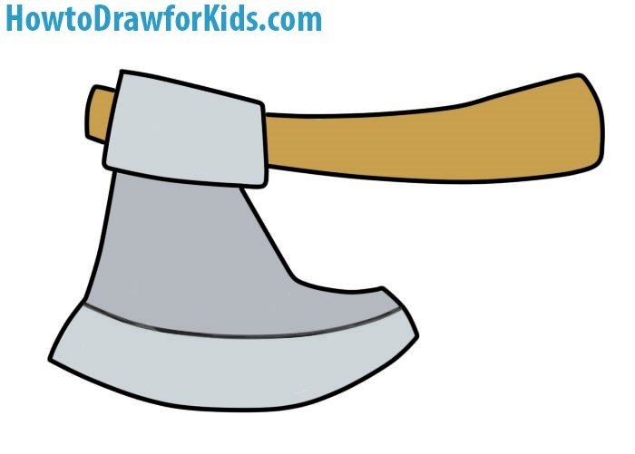 How to Draw an Axe for Kids
