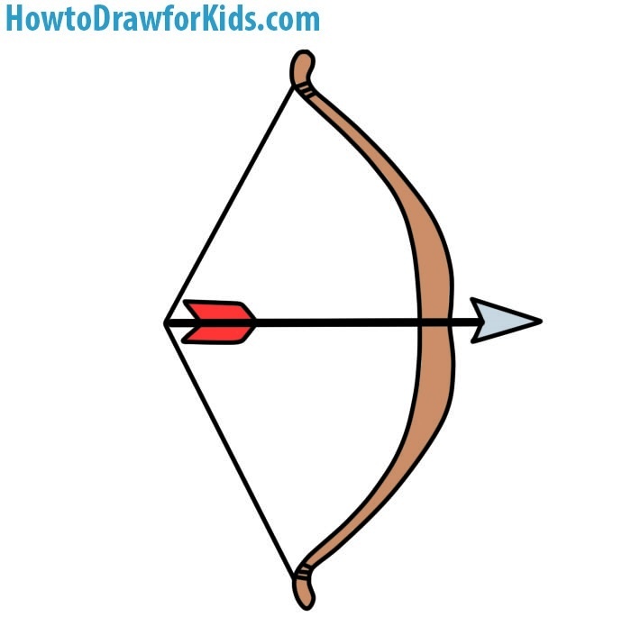 How to Draw a Bow and Arrow for kids