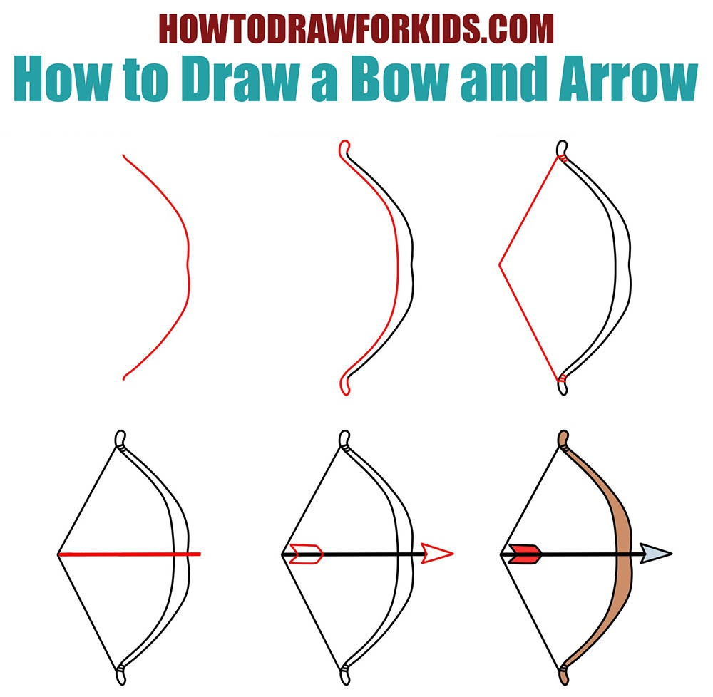How to Draw a Bow and Arrow for Kids