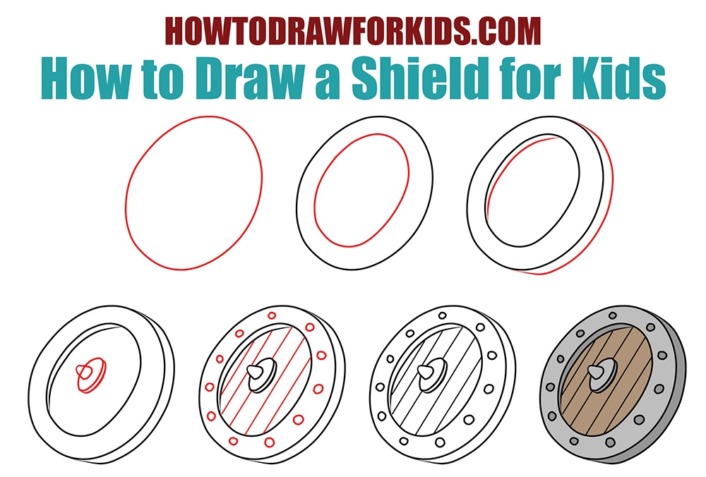 How to Draw a Shield for Kids
