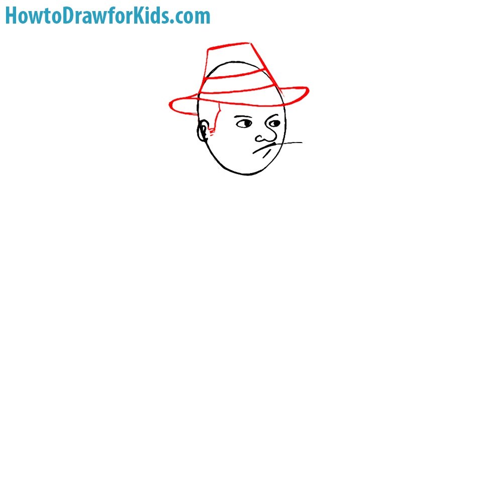 easy how to draw a gangster