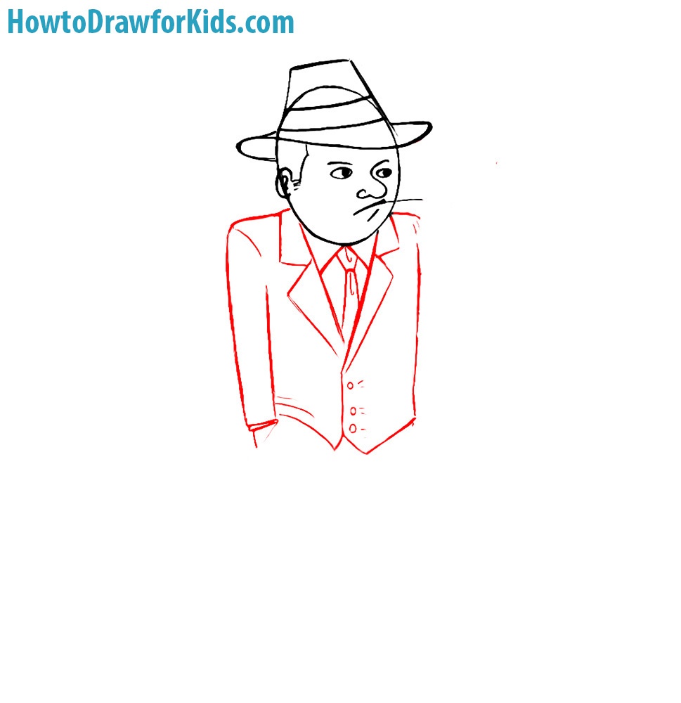 learn how to draw a gangster