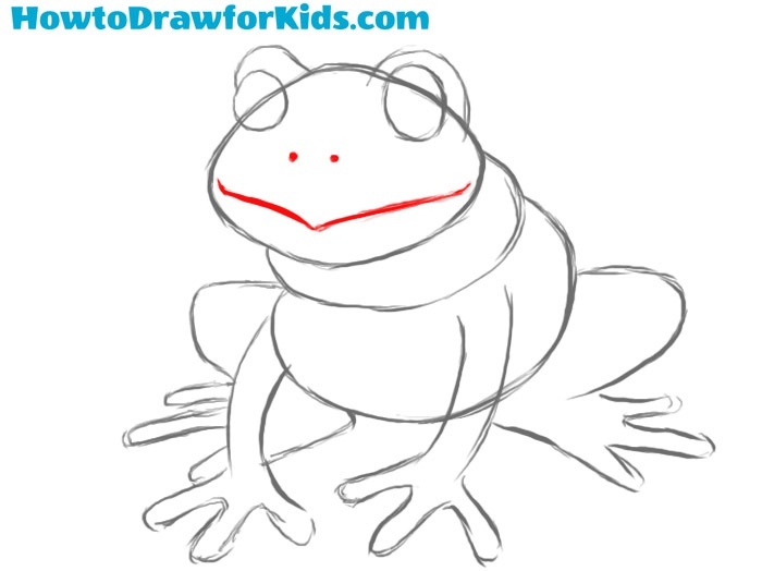 How to draw a frog easy