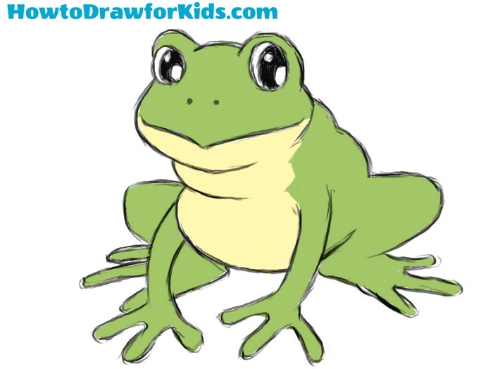 How to draw a frog for kids