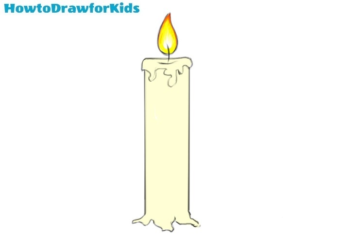 Candle drawing tutorial