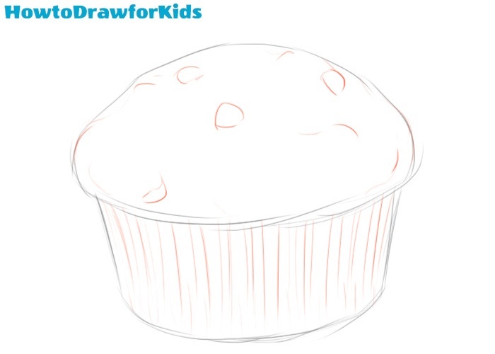How to draw a muffin for kids