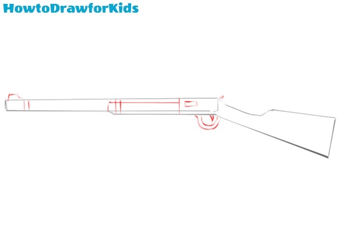 How to draw a rifle easy