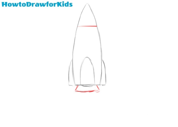 How to draw a rocket easy