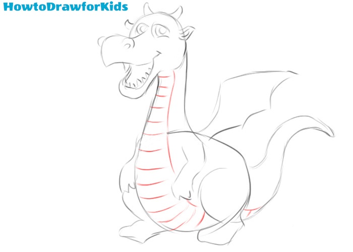 How to draw a dragon step by step easy