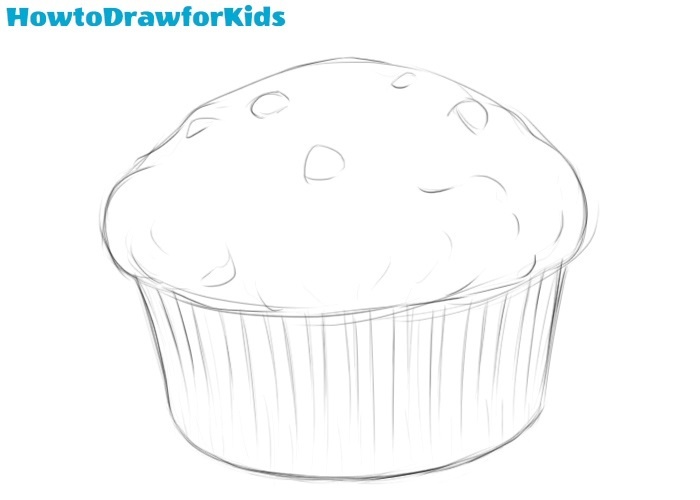 How to draw a muffin easy