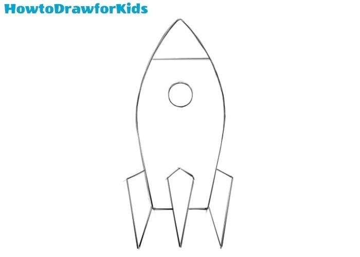 How to draw a spaceship easy