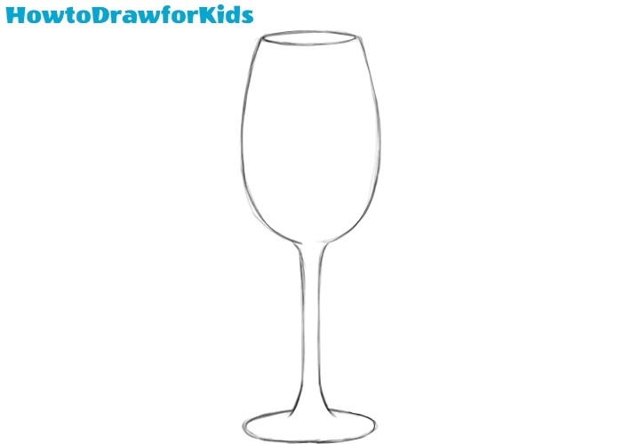 How to draw a wine glass for beginners