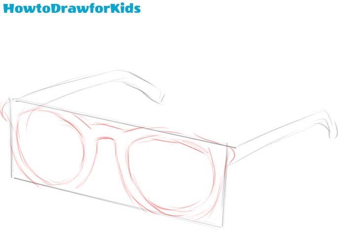 How to draw glasses for beginners