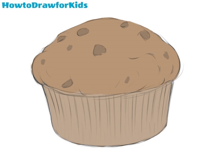 How to draw a muffin for kids