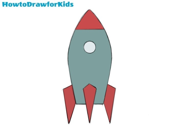 How to draw a spaceship for kids