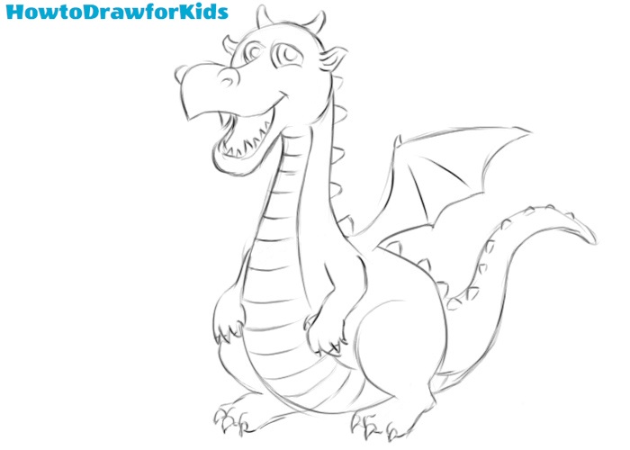 How to draw a dragon easy