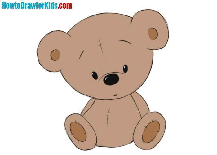 How to draw a Teddy Bear easy for kids