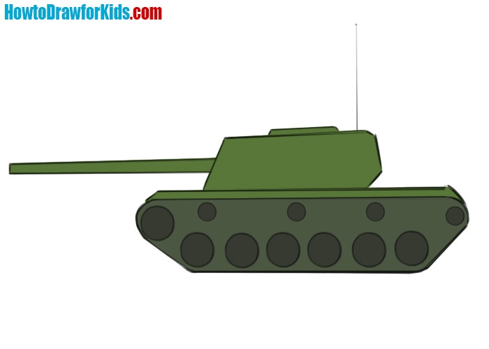 How to draw a tank easy