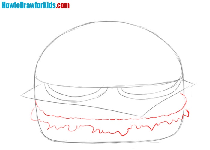 How to draw a burger for beginners