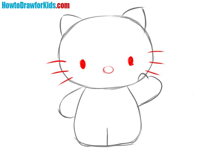 How to draw Hello Kitty for children