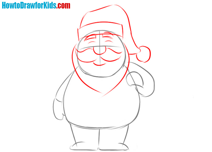 How to draw Santa Claus easy