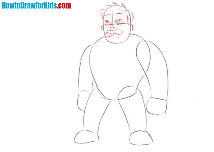 How to draw hulk for kids