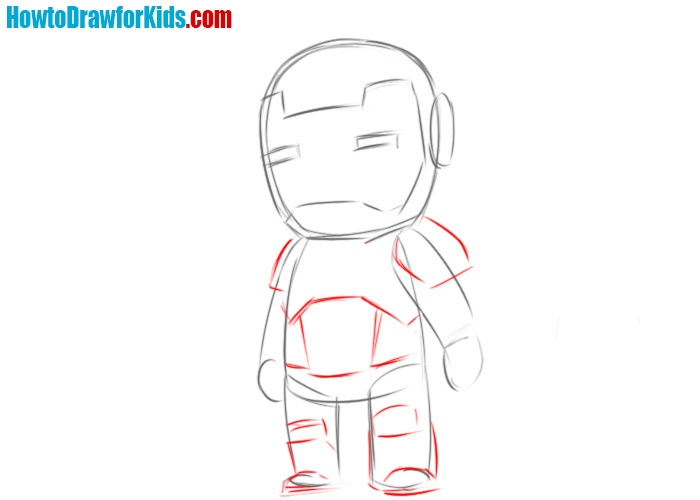 How to draw Iron Man for beginners