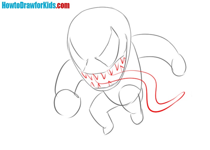 How to draw Venom head